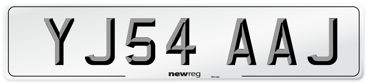 YJ54 AAJ Number Plate from New Reg